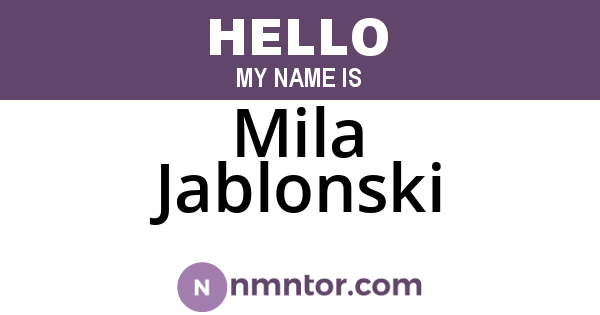 Mila Jablonski