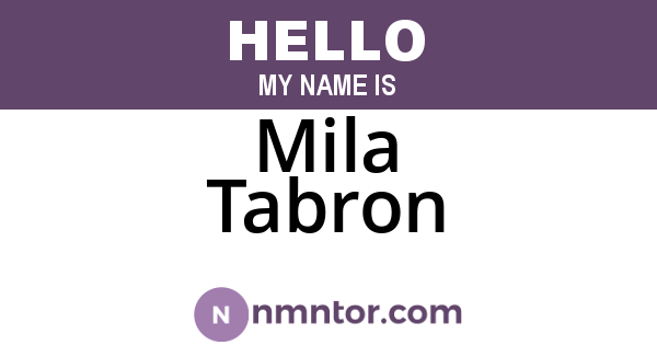 Mila Tabron
