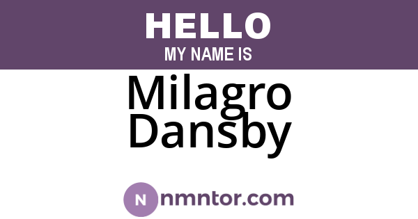 Milagro Dansby
