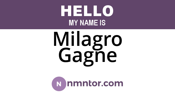Milagro Gagne