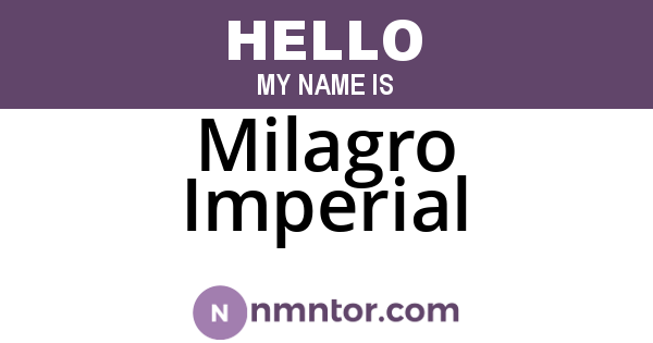 Milagro Imperial