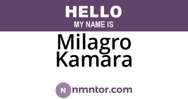 Milagro Kamara