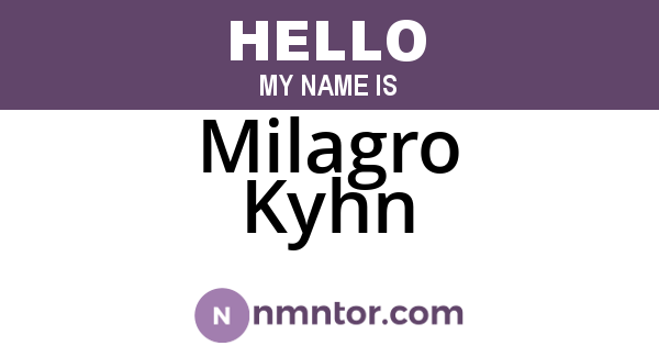 Milagro Kyhn