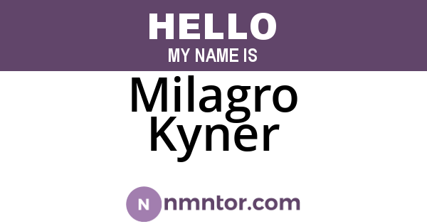 Milagro Kyner