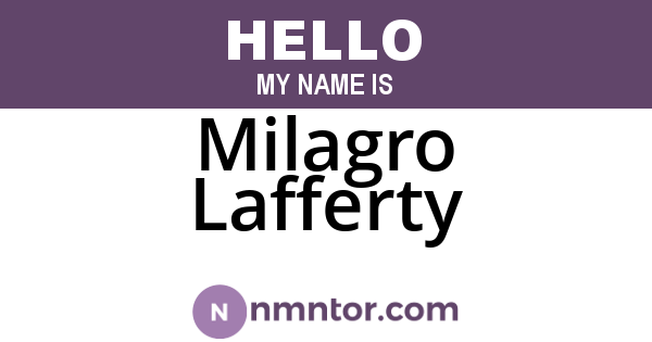 Milagro Lafferty