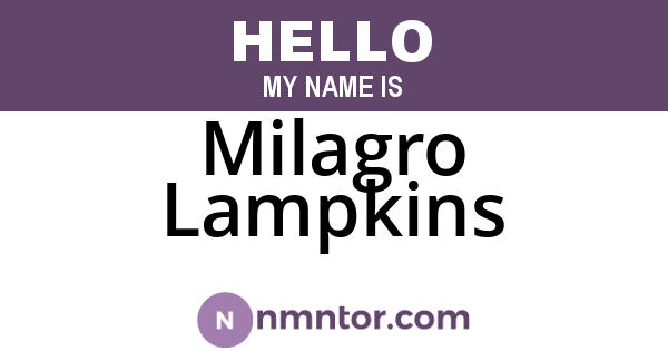 Milagro Lampkins