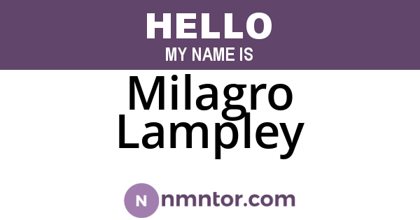 Milagro Lampley