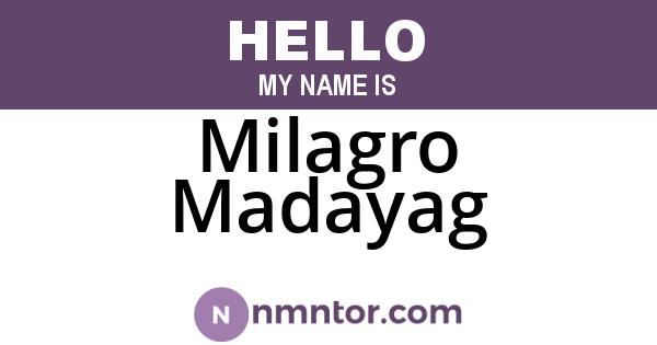 Milagro Madayag