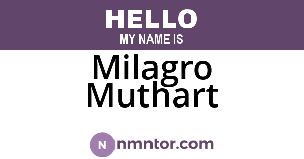 Milagro Muthart