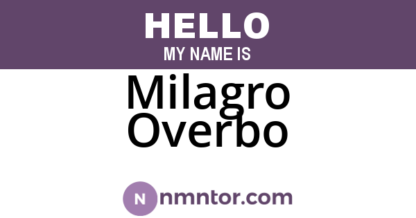 Milagro Overbo
