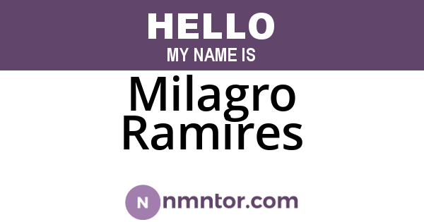 Milagro Ramires
