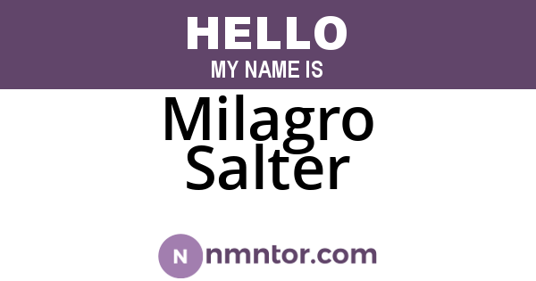 Milagro Salter