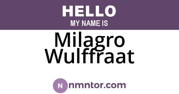 Milagro Wulffraat