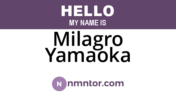 Milagro Yamaoka