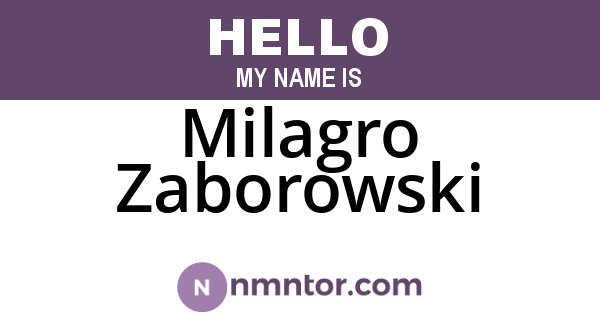 Milagro Zaborowski