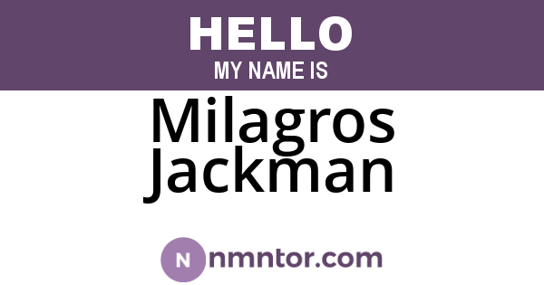 Milagros Jackman