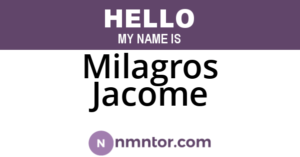 Milagros Jacome