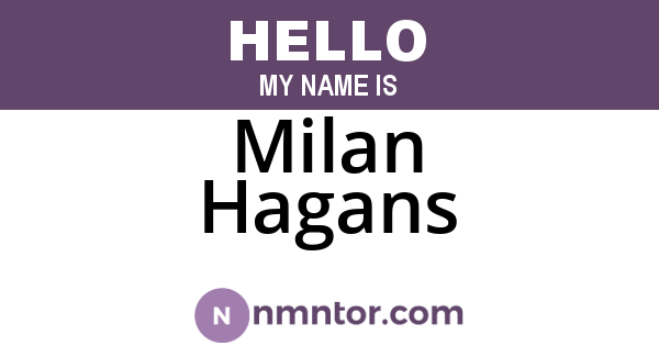 Milan Hagans