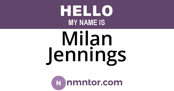 Milan Jennings