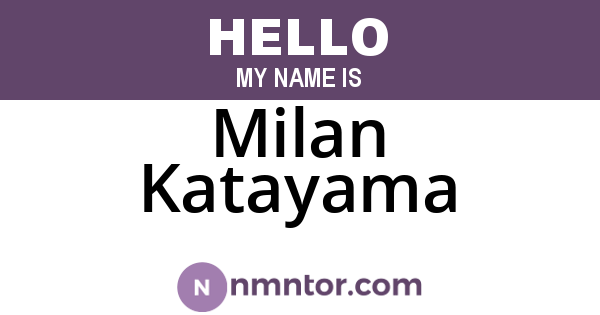 Milan Katayama