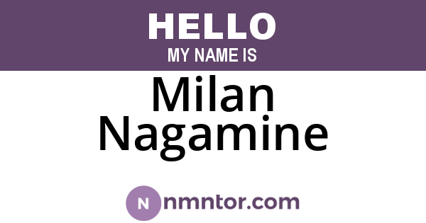 Milan Nagamine