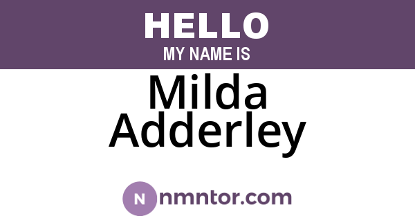 Milda Adderley