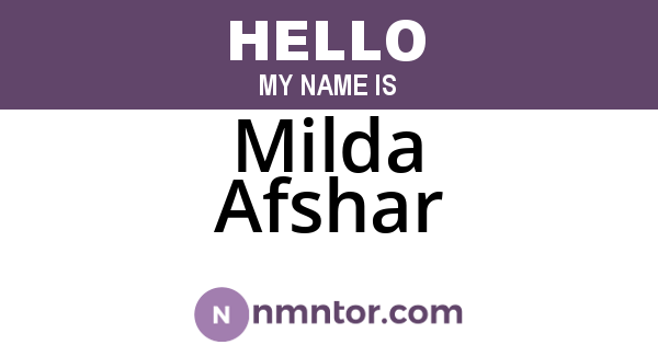 Milda Afshar