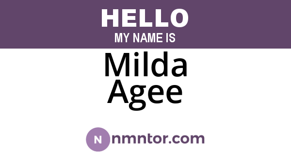 Milda Agee
