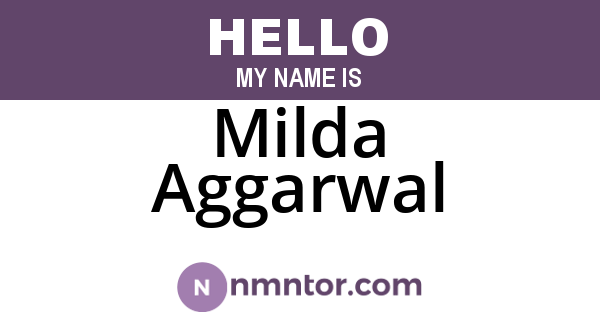 Milda Aggarwal