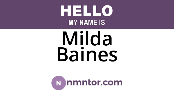 Milda Baines