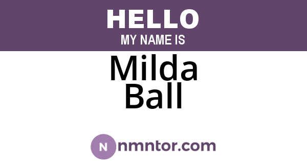 Milda Ball