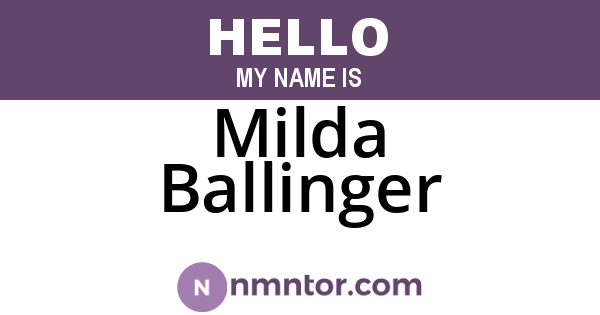 Milda Ballinger