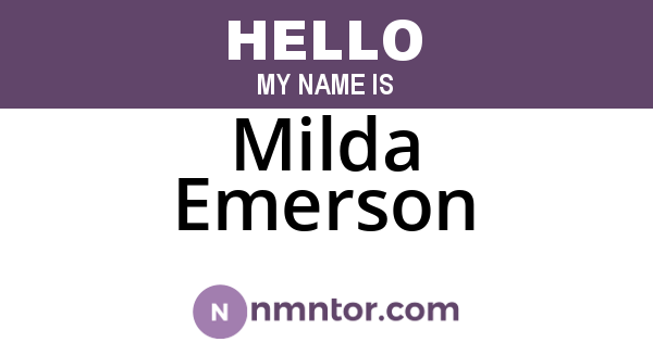 Milda Emerson