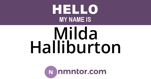 Milda Halliburton