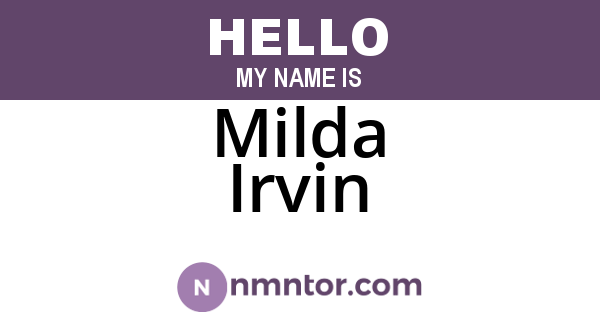 Milda Irvin