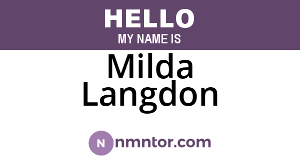 Milda Langdon
