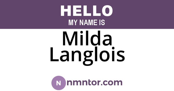 Milda Langlois