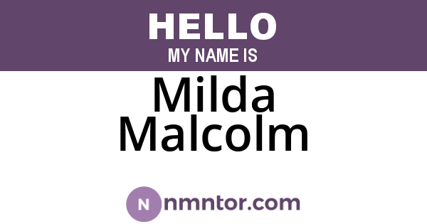 Milda Malcolm