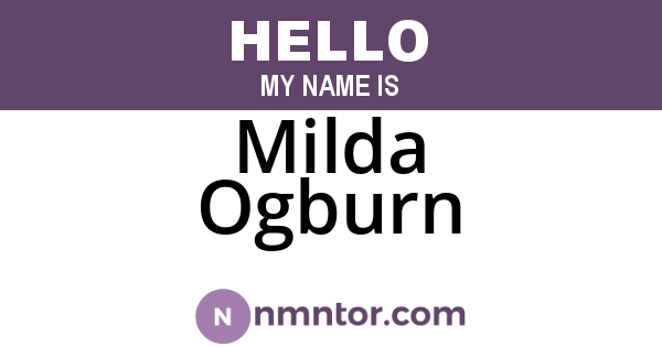 Milda Ogburn