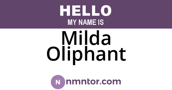 Milda Oliphant