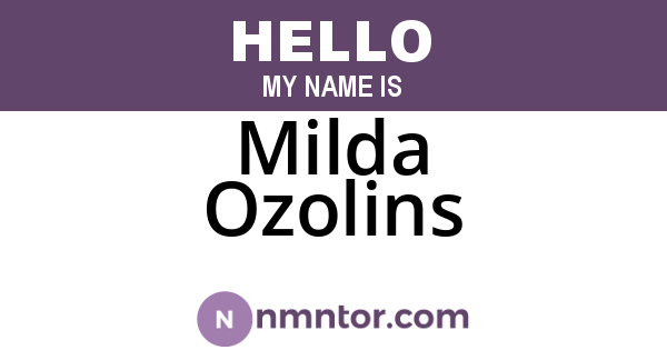Milda Ozolins