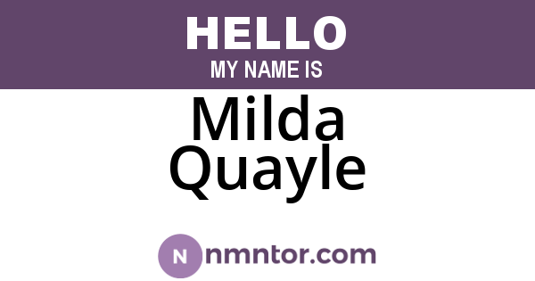 Milda Quayle