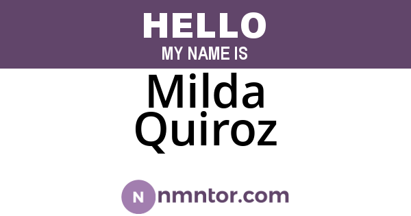 Milda Quiroz