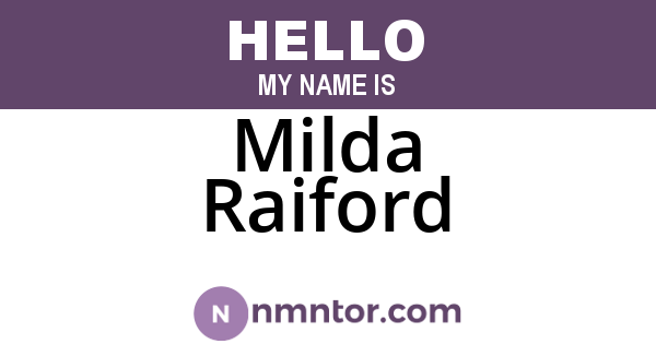 Milda Raiford