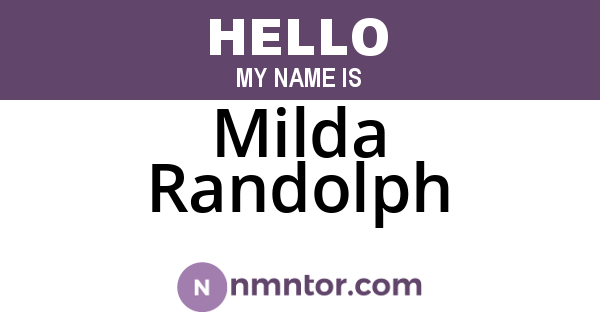 Milda Randolph