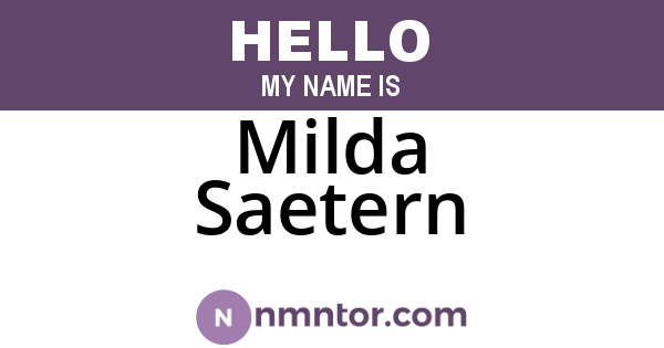 Milda Saetern
