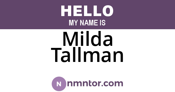Milda Tallman