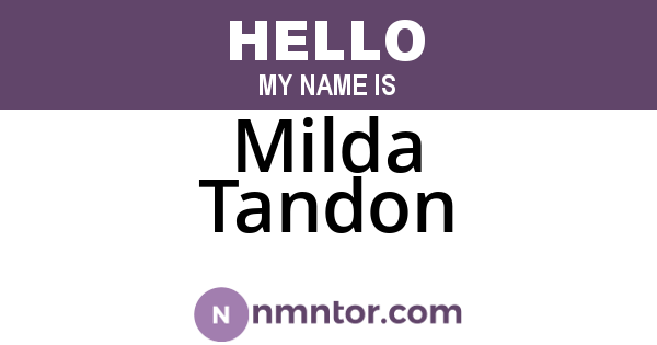 Milda Tandon