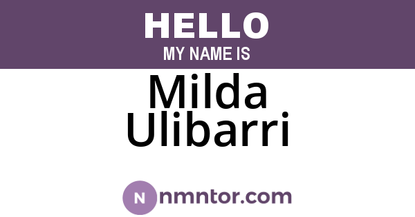 Milda Ulibarri
