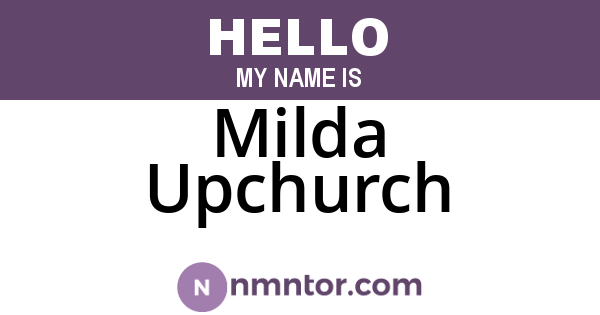 Milda Upchurch